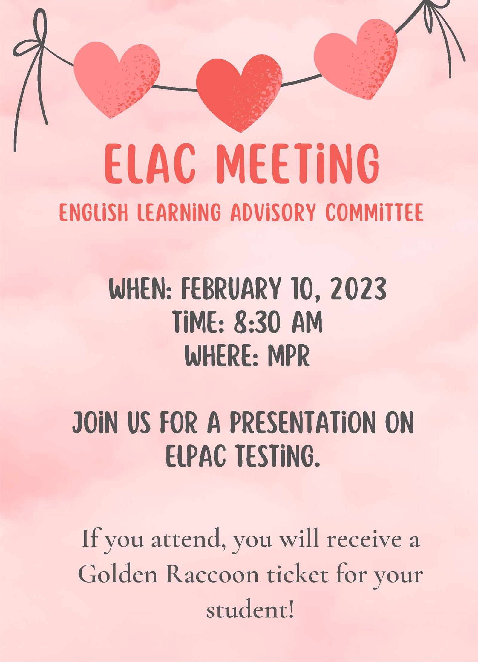 ELAC Meeting